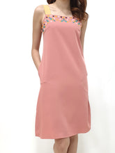 Contrast Straps Embroidery Dress (Non-returnable) - Ferlicious